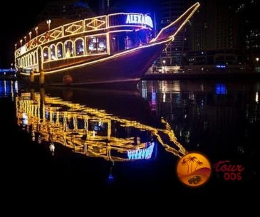 New Year Evening Standard Dhow Cruise Dubai Marina - Lower Dec Table Price